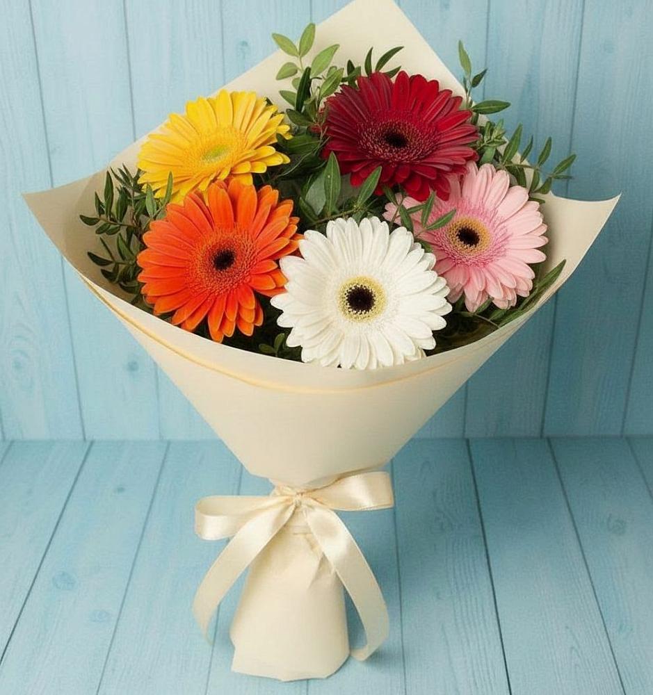 Букет цветов из: Герберы в Грэсовском