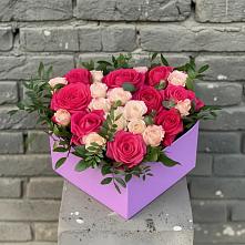 Цветочная композиция из Розы в коробке в Грэсовском