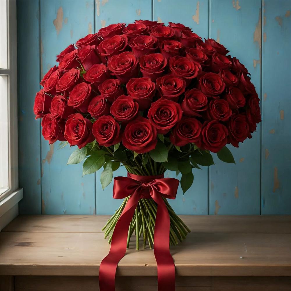 Букет Красные розы Блэк Меджик в Грэсовском