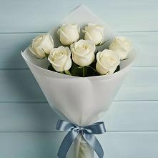Букет 7 Белых роз Эдлесс Лав в Грэсовском