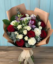 Букет цветов из:  Розы и Альстромерии в Грэсовском