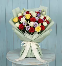 Букет цветов из:  Розы в Грэсовском