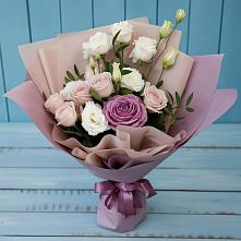 Букет цветов из:  Розы и Лизиантусы #REPLACE_PRED# Грэсовском