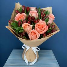 Букет цветов из:  Розы и Альстромерии в Грэсовском