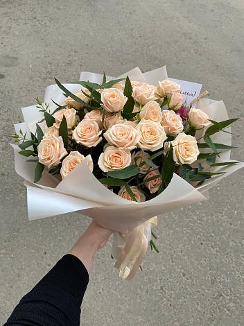 Букет Кремовые розы Латте в Грэсовском
