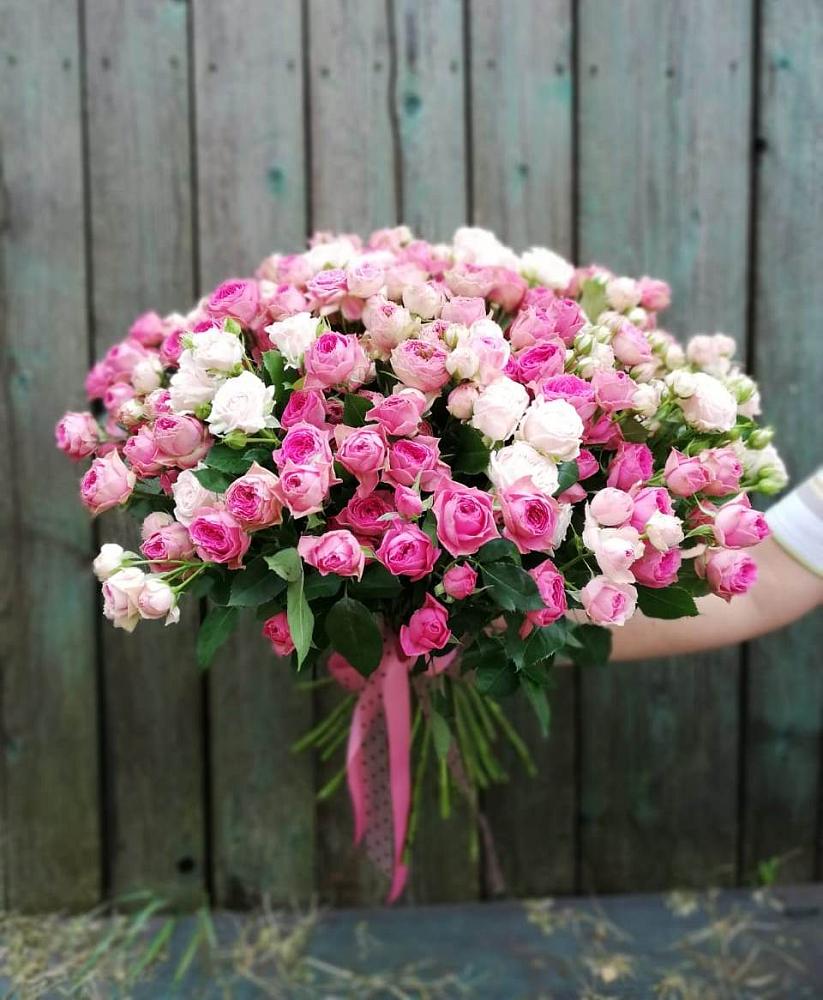 Букет Розовые кустовые розы Натали и Лав Лидия в Грэсовском