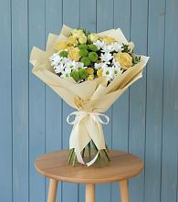 Букет цветов из:  Хризантемы и Розы #REPLACE_PRED# Грэсовском