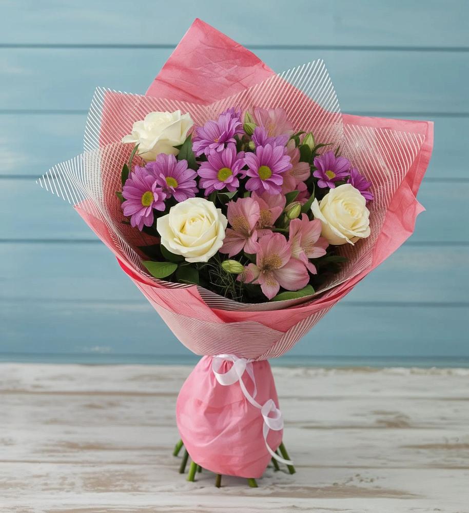 Букет цветов из: Герберы в Грэсовском