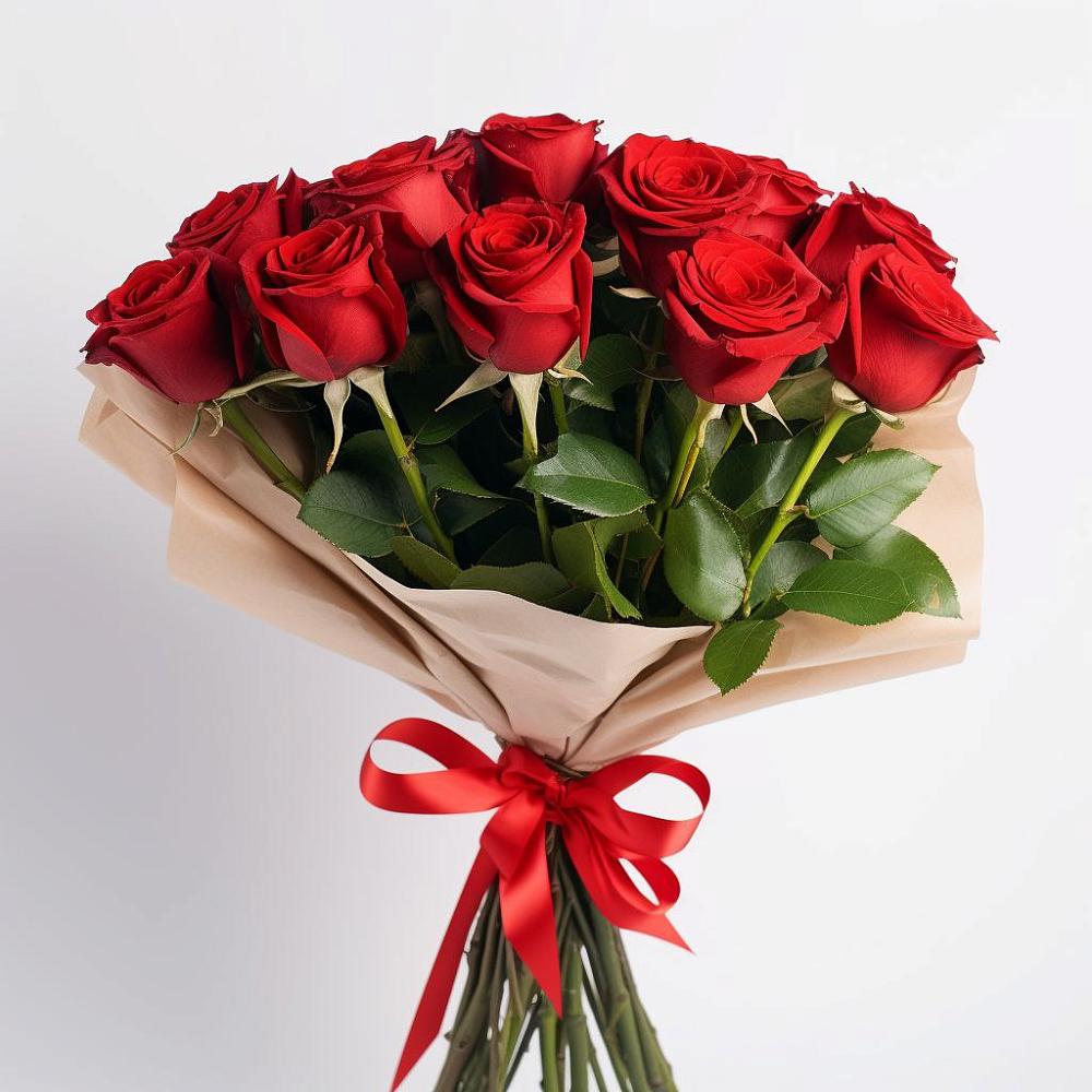 Букет 11 Красных роз Эдлесс Лав в Грэсовском